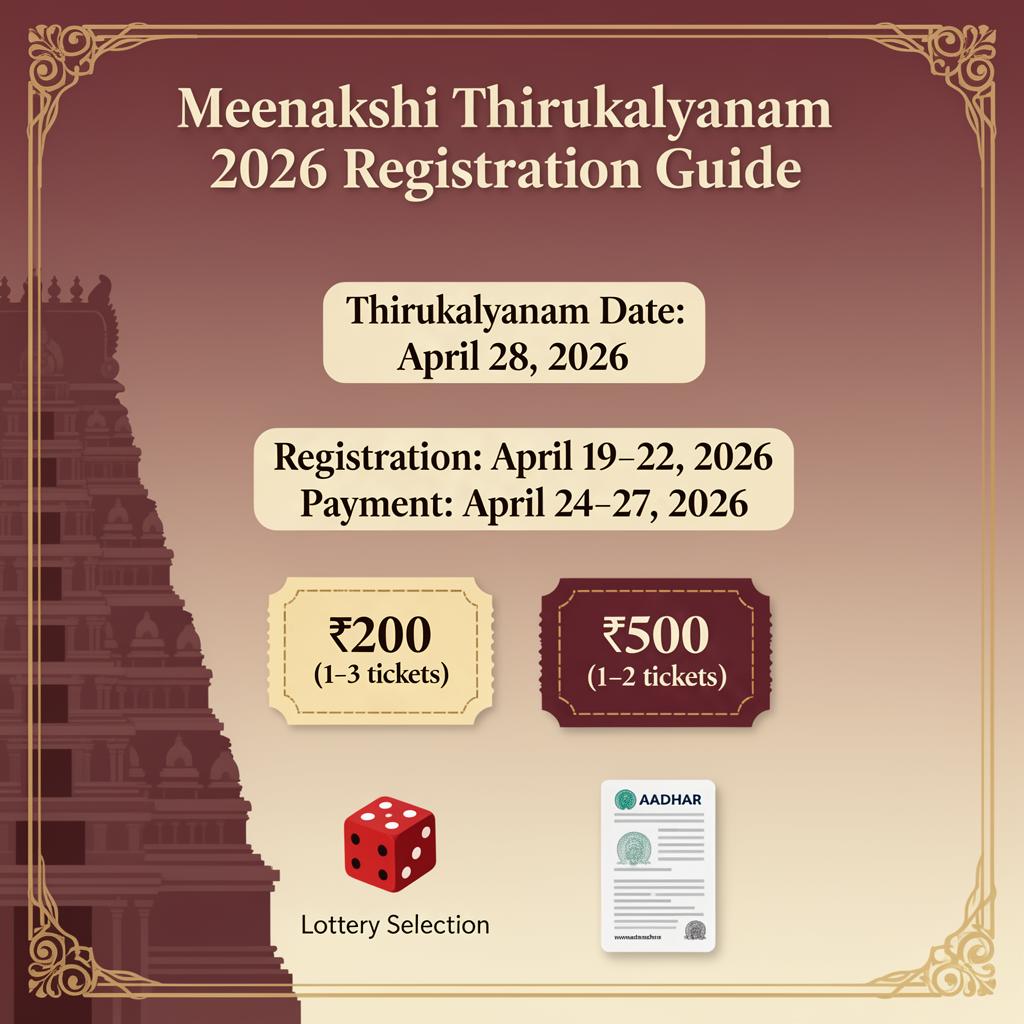 Registration for Meenakshi Thirukalyanam 2026 – Complete Booking Guide, Rules & Important Dates